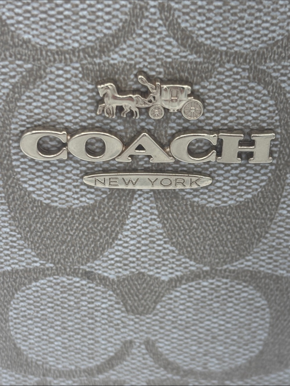 Coach Eva Signature Coated Canvas Phone Crossbody - Khaki and Brown - Picture 7 of 15
